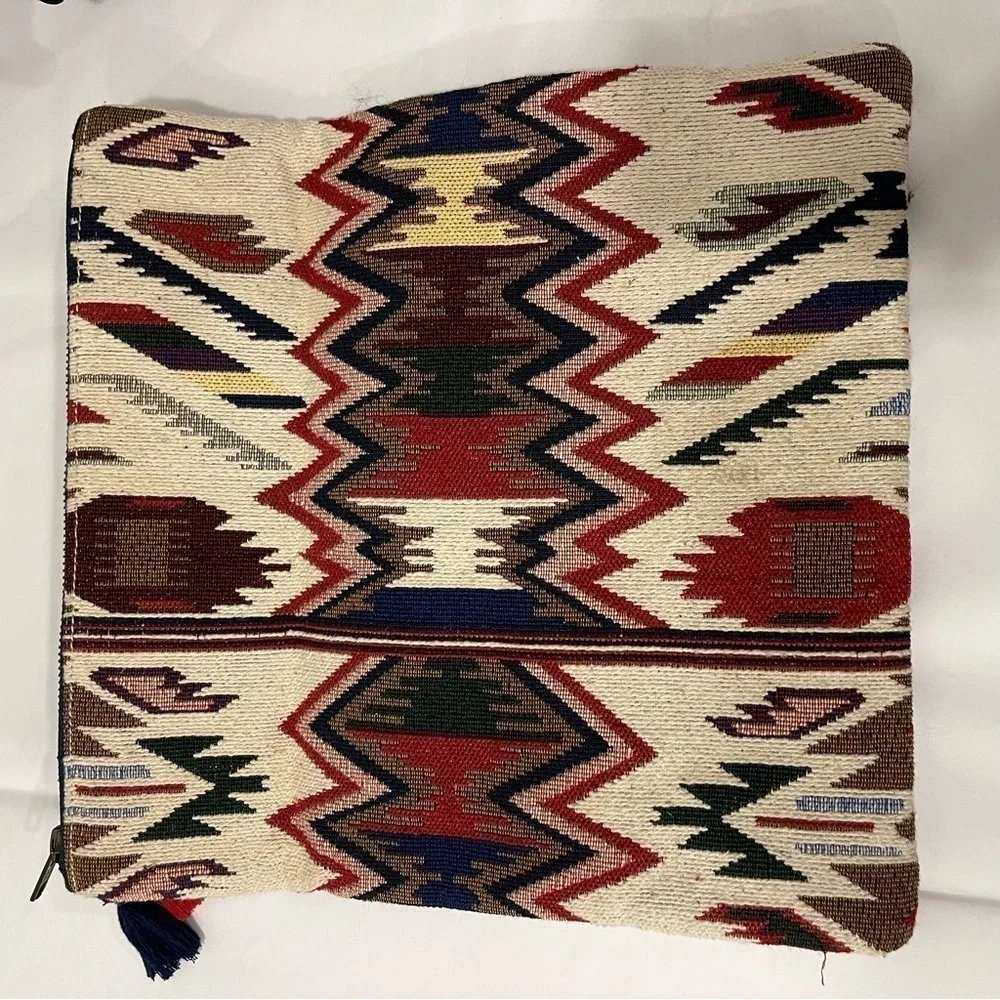 Sole Society Aztec Print Colorful Tassel Clutch Purse Bag